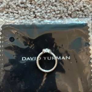 Petite Starburst Ring in Sterling Silver with Pavé Diamonds